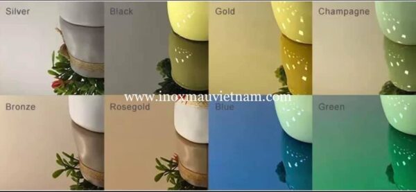 Bảng màu inox mạ Titan công nghệ PVD - Inox Màu Cường Quang